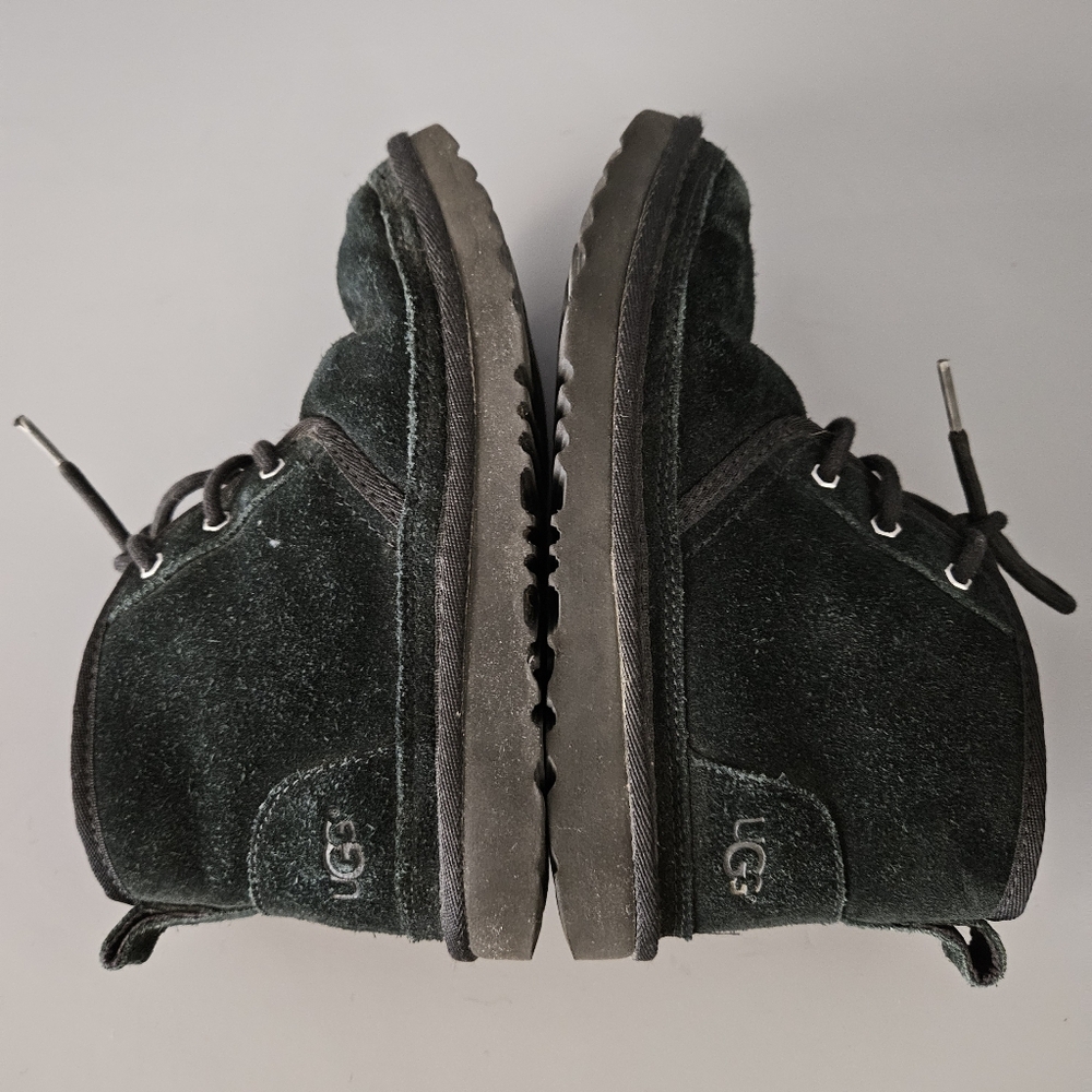 UGG Kids Neumel II Black Chukka Boots US 2 Toddler Suede Shearling Lace Up - Picture 6 of 12